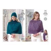 King Cole Ladies Capes, Hats, Scarf & Snood Big Value Twist Knitting Pattern 4699 Super Chunky