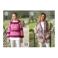 King Cole Ladies Jacket & Sweater Big Value Knitting Pattern 4753 Super Chunky