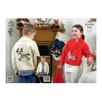 King Cole Childrens Christmas Sweaters Pricewise Knitting Pattern 3806 DK