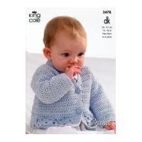 King Cole Baby Cardigan, Gilet & Sweaters Comfort Crochet Pattern 3478 DK