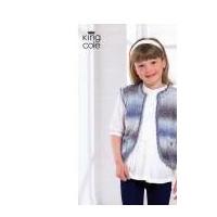 king cole girls waistcoat cardigan knitting pattern 3226 dk