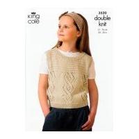 King Cole Girls Cardigan & Top Bamboo Cotton Knitting Pattern 3520 DK