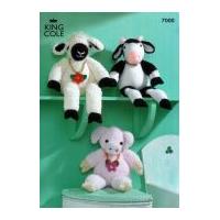 King Cole Farmyard Collection Knitted Toys Sprinkles Knitting Pattern 7000 DK, Chunky