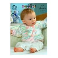 King Cole Baby Jackets, Hats & Blanket Cuddles Knitting Pattern 3239 Chunky