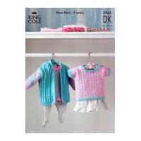 King Cole Baby Sweaters & Gilet Big Value Knitting Pattern 2963 DK