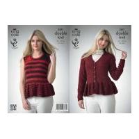 King Cole Ladies Top & Cardigans Galaxy Knitting Pattern 3871 DK