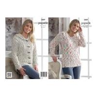 King Cole Ladies Sweater & Cardigan Popsicle Knitting Pattern 3889