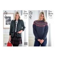 King Cole Ladies Cardigan & Sweater Moods Knitting Pattern 3929 DK