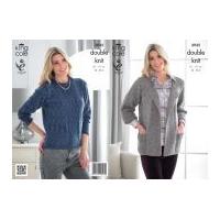 King Cole Ladies Jacket & Sweater Moods Knitting Pattern 3935 DK