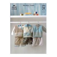 King Cole Baby Sweaters Big Value Knitting Pattern 2964 DK