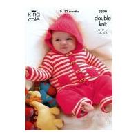 King Cole Baby Coat, Sweater & Trousers Big Value Knitting Pattern 3399 DK