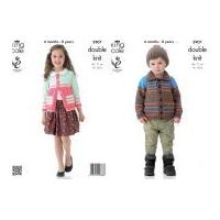 King Cole Childrens Jackets & Hat Big Value Knitting Pattern 3907 DK