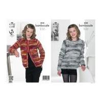King Cole Girls Cardigan & Sweater Bamboozle Knitting Pattern 4048 Chunky