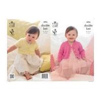 King Cole Baby & Girls Cardigans Glitz Knitting Pattern 3994 DK