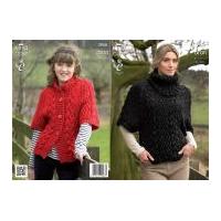 King Cole Ladies & Girls Sweater & Cardigan Fashion Knitting Pattern 3958 Aran
