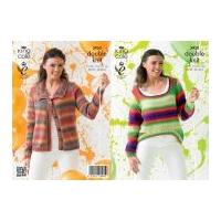 King Cole Ladies Cardigan & Sweater Riot Knitting Pattern 3950 DK