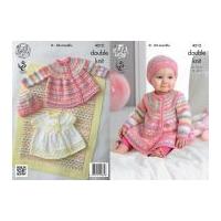 King Cole Baby Jackets, Hat & Blanket Comfort Knitting Pattern 4212 DK