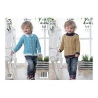 King Cole Boys Jacket & Sweater Cottonsoft Knitting Pattern 4160 DK