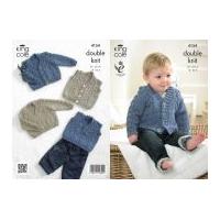 King Cole Baby Waistcoat, Cardigan, Slipover & Sweater Big Value Knitting Pattern 4154 DK