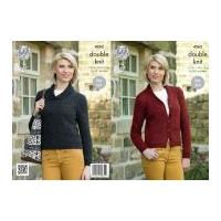 King Cole Ladies Sweater & Cardigan Panache Knitting Pattern 4262 DK