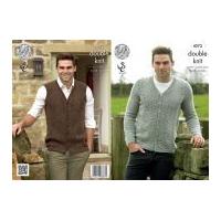 King Cole Mens Cardigan & Waistcoat Panache Knitting Pattern 4273 DK