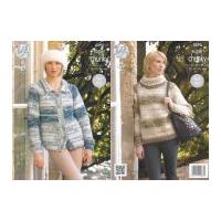 King Cole Ladies Sweater & Cardigan Big Value Knitting Pattern 4291 Super Chunky