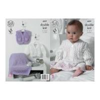 King Cole Baby Cardigan, Waistcoat & Blanket Big Value Knitting Pattern 4397 DK