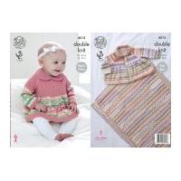 king cole baby sweater cardigan blanket cherish knitting pattern 4513  ...