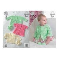 King Cole Baby Matinee Coats, Cardigans & Shoes Comfort Knitting Pattern 4214 DK