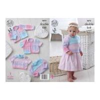 King Cole Baby Cardigans & Sweaters Melody Knitting Pattern 4673 DK