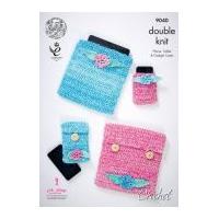 King Cole Accessories Phone & Tablet Cases Vogue Crochet Pattern 9040 DK