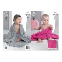 King Cole Baby Shawls Comfort Knitting Pattern 4211 4 Ply, DK