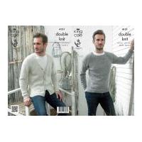 King Cole Mens Sweater & Cardigan Authentic Knitting Pattern 4131 DK