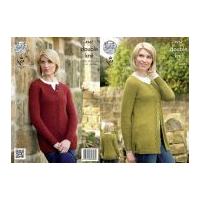 King Cole Ladies Sweater & Cardigan Panache Knitting Pattern 4267 DK