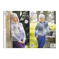 King Cole Ladies Cardigans Big Value Knitting Pattern 4287 Super Chunky