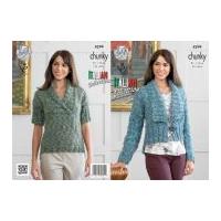 King Cole Ladies Jacket & Top Verona Knitting Pattern 4299 Chunky