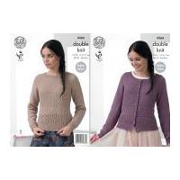 King Cole Ladies Raglan Sweater & Cardigan Baby Alpaca Knitting Pattern 4366 DK