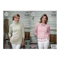 king cole ladies sweater tunic top authentic knitting pattern 4506 chu ...