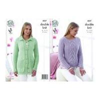 King Cole Ladies Cardigan & Sweater Authentic Knitting Pattern 4527 DK