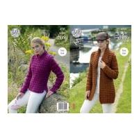 King Cole Ladies Jacket & Sweater Big Value Knitting Pattern 4707 Super Chunky