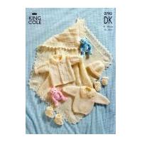 King Cole Baby Shawl & Layette Big Value Knitting Pattern 2793 DK