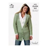 king cole ladies jackets merino crochet pattern 3473 dk