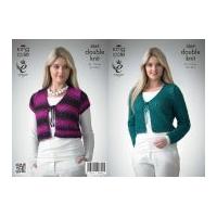 King Cole Ladies Cardigans Galaxy Knitting Pattern 3869 DK