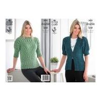 King Cole Ladies Cardigan & Top Moods Knitting Pattern 3932 DK