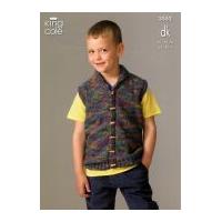 King Cole Boys Waistcoat & Cardigan Wicked Knitting Pattern 3552 DK