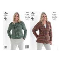 King Cole Ladies Cardigan & Top Gypsy Knitting Pattern 3850 Super Chunky