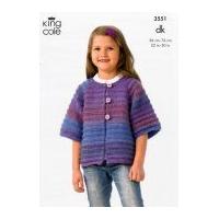 king cole girls waistcoat jacket melody knitting pattern 3551 dk