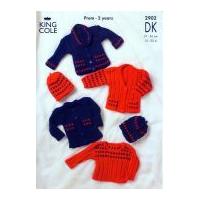 king cole baby cardigans sweater hat big value knitting pattern 2902 d ...