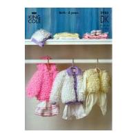 King Cole Baby Loopy Jackets, Hat & Bolero Comfort Knitting Pattern 2985 DK