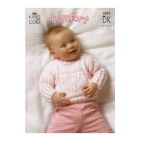 King Cole Baby Sweaters & Blanket Comfort Knitting Pattern 3012 DK